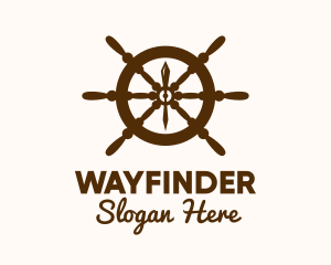 Ship Helm Navigation logo design