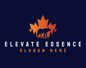 Canada Bear Maple Leaf logo