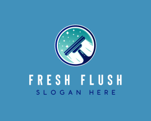 Cleaning Squeegee Window logo design