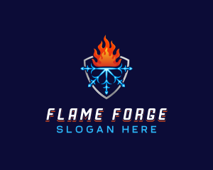 Fire Ice Ventilation logo design