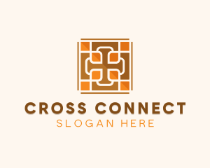 Cross Tile Flooring logo design