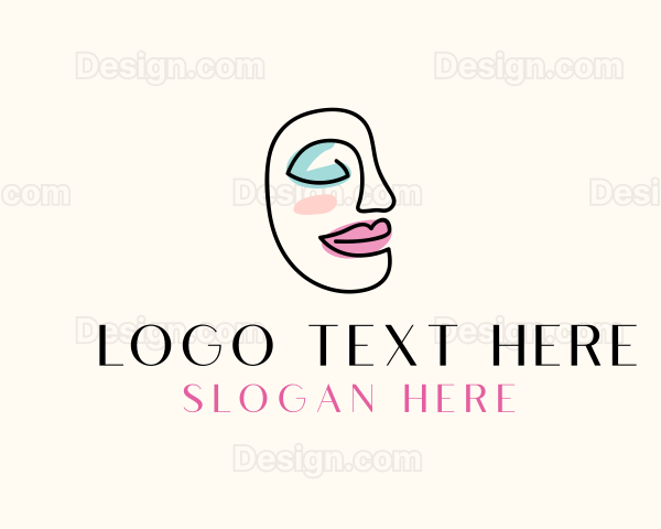 Woman Face Drawing Logo