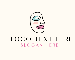 Woman Face Drawing logo