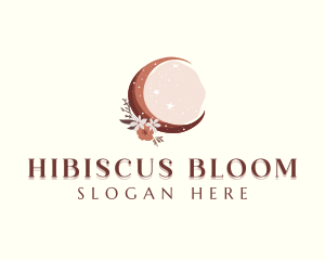 Moon Flower Bloom logo design