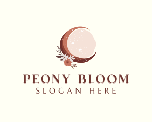 Moon Flower Bloom logo design