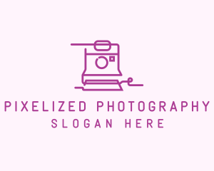 Retro Polaroid Camera logo design