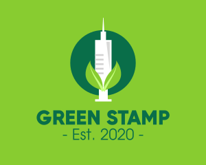 Green Natural Vaccine logo design