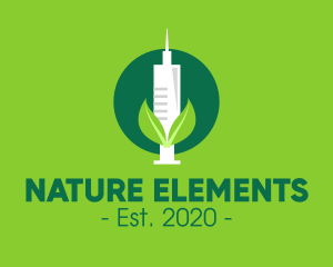 Green Natural Vaccine logo design