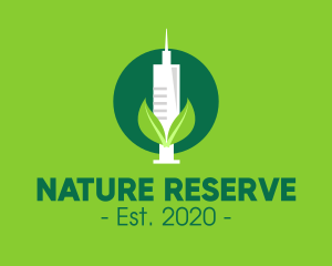 Green Natural Vaccine logo design