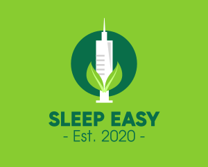 Green Natural Vaccine logo design