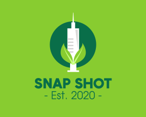 Green Natural Vaccine logo design