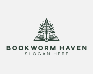 Literature Book Tree logo design