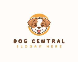 Cute Puppy Pet logo design