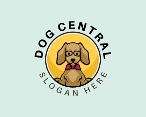 Cute Smart Dog logo design