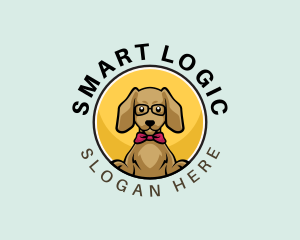 Cute Smart Dog logo design