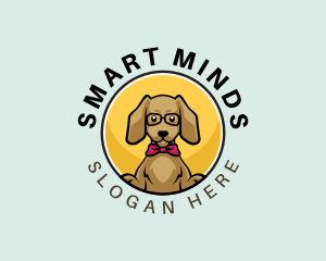 Cute Smart Dog logo design