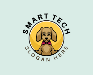 Cute Smart Dog logo design