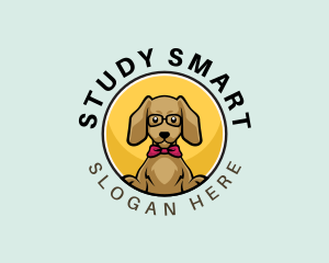 Cute Smart Dog logo design