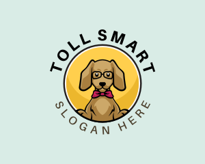 Cute Smart Dog logo design