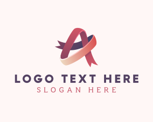 Gift Ribbon Letter A logo