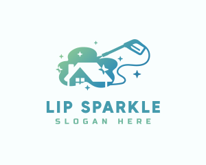 Sparkle Home Pressure Washer logo design