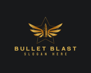 Winged Bullet Star logo design