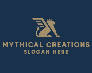 Mythical Griffin Wings logo design