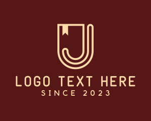 Shield Banner Letter J logo