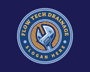 Plumbing Repair Wrench logo design