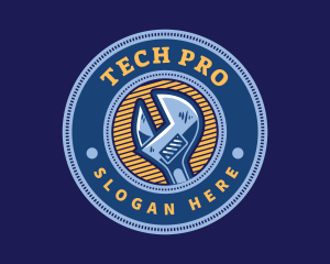 Plumbing Repair Wrench logo design