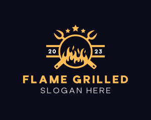 Fire Roast Grill logo design