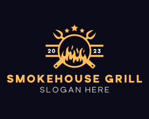 Fire Roast Grill logo design