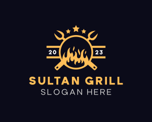 Fire Roast Grill logo design