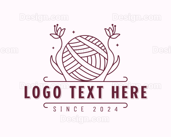 Floral Yarn Embroidery Logo