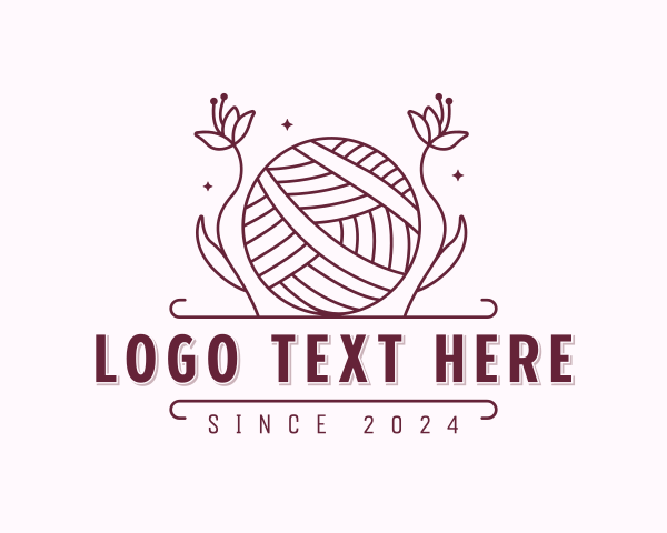 Floral Yarn Embroidery logo