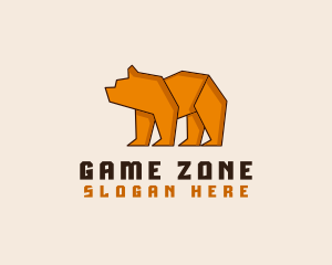 Geometric Grizzly Bear  Logo