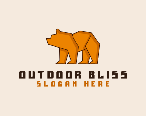 Geometric Grizzly Bear  logo design