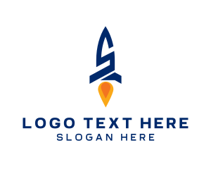 Startup Rocket Letter S logo