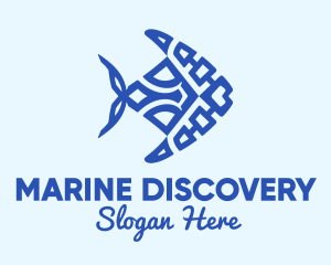 Blue Marine Fish logo design