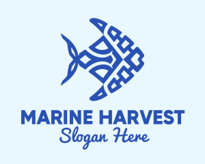 Blue Marine Fish logo design