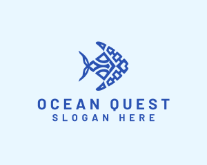 Blue Marine Fish logo