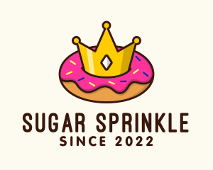 Crown Donut Dessert logo design