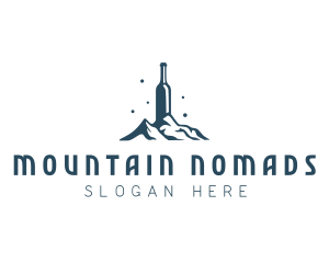 Wine Bottle Summit logo design