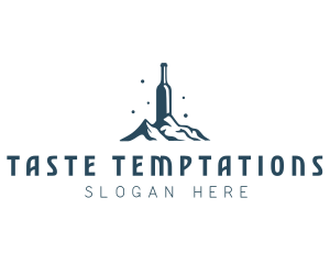 Wine Bottle Summit logo design