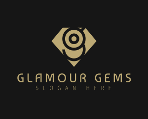 Diamond Gem Letter G logo design