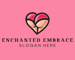 Naughty Heart Lingerie logo design