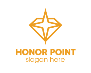 Orange Diamond Star logo design