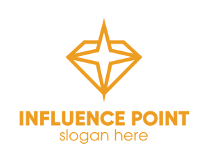 Orange Diamond Star logo design