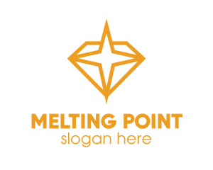 Orange Diamond Star logo design