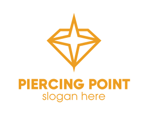 Orange Diamond Star logo design